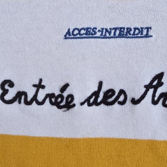 SCOTCH & SODA | Embroidered Sweater Mustard Yellow Cotton Wool Sz S - Picture 9 of 10